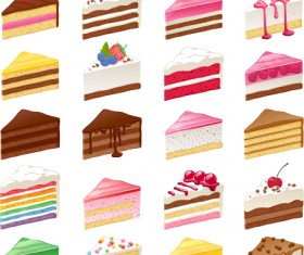 Delicious cakes vector illustration