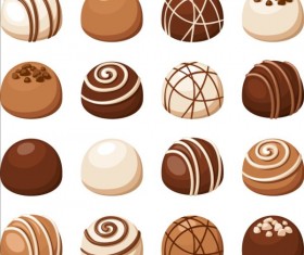 Delicious chocolate icons set vector 02