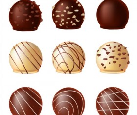 Delicious chocolate icons set vector 03