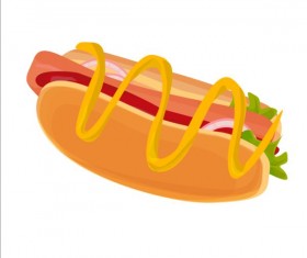 Delicious sandwich vector material