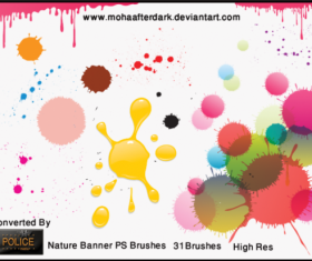 Different saplatter effect brushes