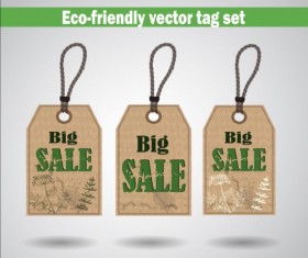 Eco-friendly vector tag set 01
