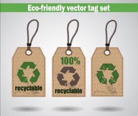 Eco-friendly vector tag set 03
