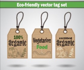 Eco-friendly vector tag set 04