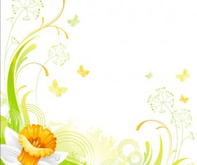 Elegant floral background illustration vector 01