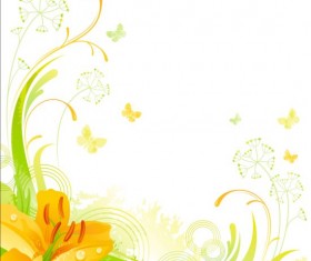Elegant floral background illustration vector 02
