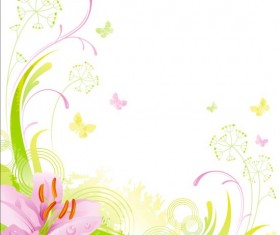 Elegant floral background illustration vector 03
