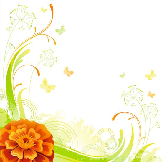 Elegant floral background illustration vector 04