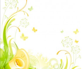 Elegant floral background illustration vector 06