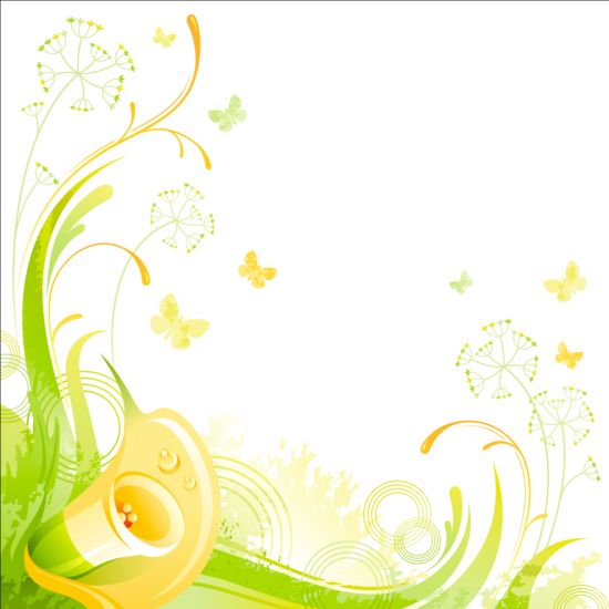 Elegant floral background illustration vector 06