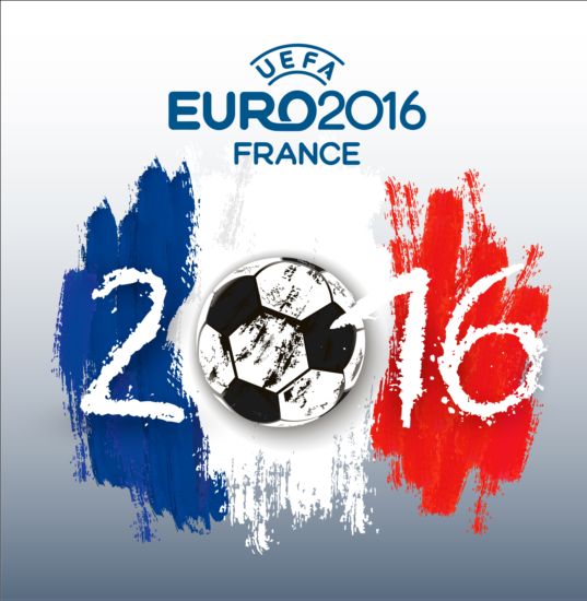 Euro2016 cup football background vector 03
