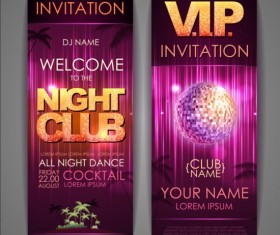 Exquisite cocktail party invitation card vector 05