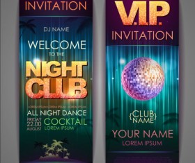 Exquisite cocktail party invitation card vector 06