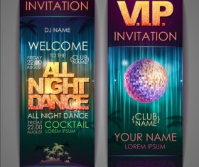 Exquisite cocktail party invitation card vector 09