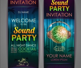 Exquisite cocktail party invitation card vector 10
