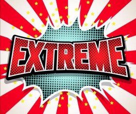 Extreme comic speech bubble vector