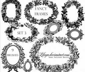 Fancy frames photoshop brushes set