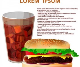 Fashion fast food poster vector template 02