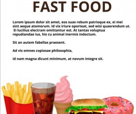 Fashion fast food poster vector template 05