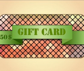 Fashion gift card template vectors 01