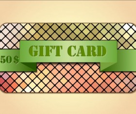 Fashion gift card template vectors 02