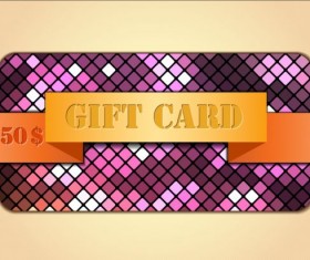 Fashion gift card template vectors 03