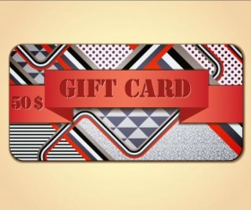 Fashion gift card template vectors 04