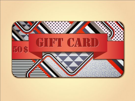 Fashion gift card template vectors 04