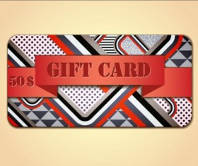 Fashion gift card template vectors 05