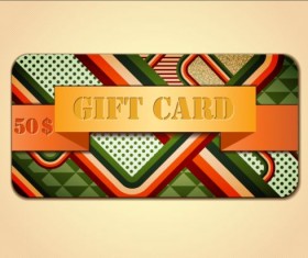Fashion gift card template vectors 06