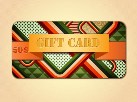Fashion gift card template vectors 06