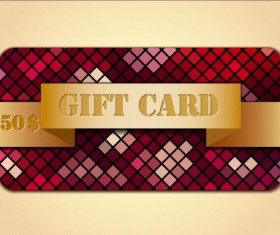 Fashion gift card template vectors 07