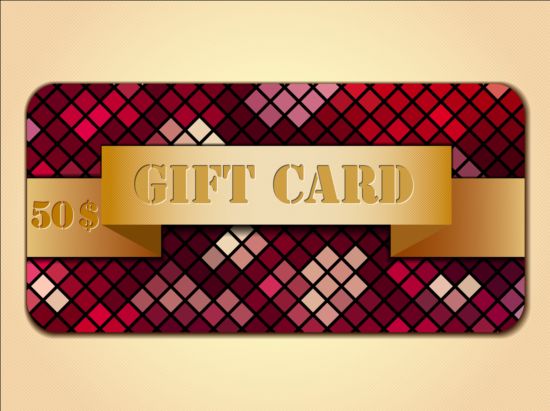 Fashion gift card template vectors 07