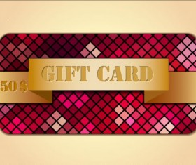 Fashion gift card template vectors 08
