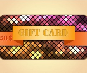 Fashion gift card template vectors 09
