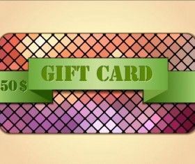 Fashion gift card template vectors 10