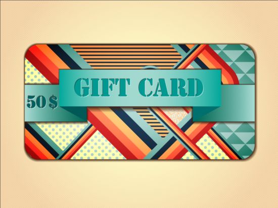 Fashion gift card template vectors 11