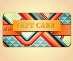 Fashion gift card template vectors 12