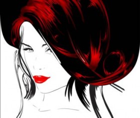 Fashion woman cover design vectors 01