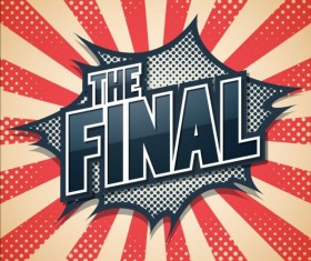 Final with comic speech bubble vector