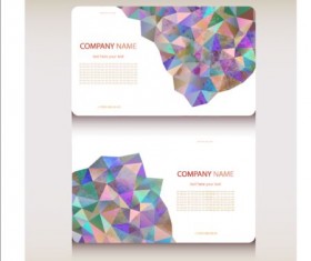 Floral decor pattern with business card vector 05