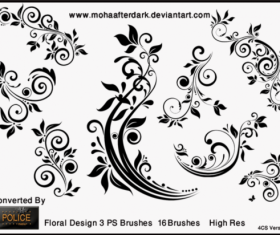 Floral ornate PS burshes