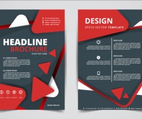 Flyer and brochure red cover template 01