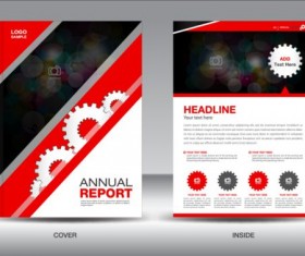 Flyer and brochure red cover template 02