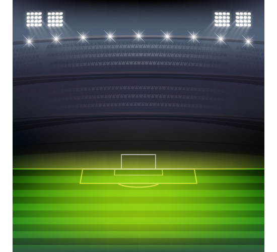 Football field and spotlights background vector 01