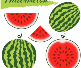 Fresh watermelon vector material 03