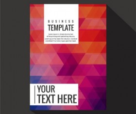 Geometry shapes cover book brochure vector 01