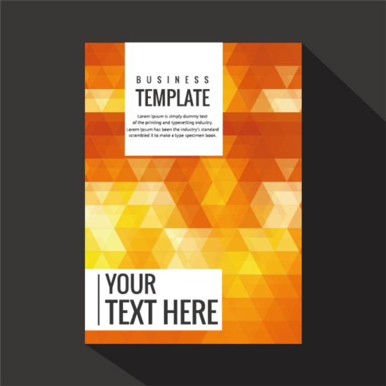 Geometry shapes cover book brochure vector 02 free download
