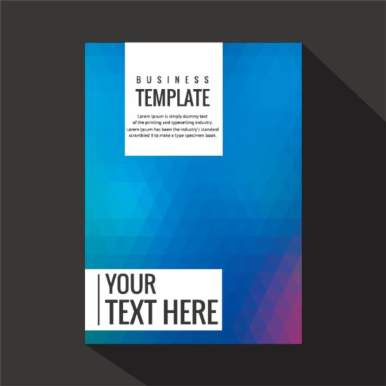 Geometry shapes cover book brochure vector 07