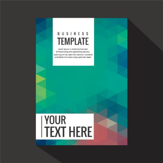 Geometry shapes cover book brochure vector 08